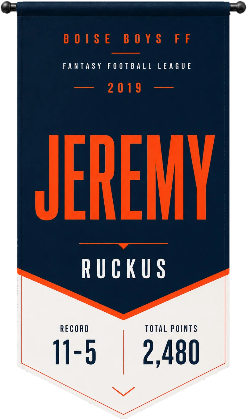 Jeremy 2019 championship banner
