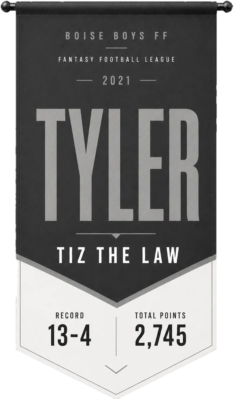 Tyler 2021 championship banner